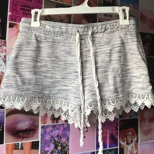 Grey Knit Shorts